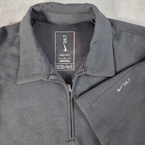 Nike Polo Size L Mens Black Dri FIT 24.7 ImpossiblySoft Polo Short Sleeve NWT